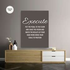 Motivational Poster, Execute, Motivational Wall Art, Motivational Quotes, Print