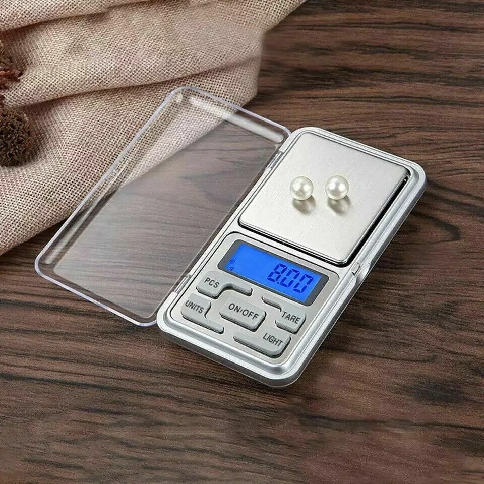 Mini Bilancia Digitale Portatile 300g/0,01g, Alta Precisione Con Vassoio, LCD Retroilluminato, 5 Unità, Per Gioielli E Spezie - 4