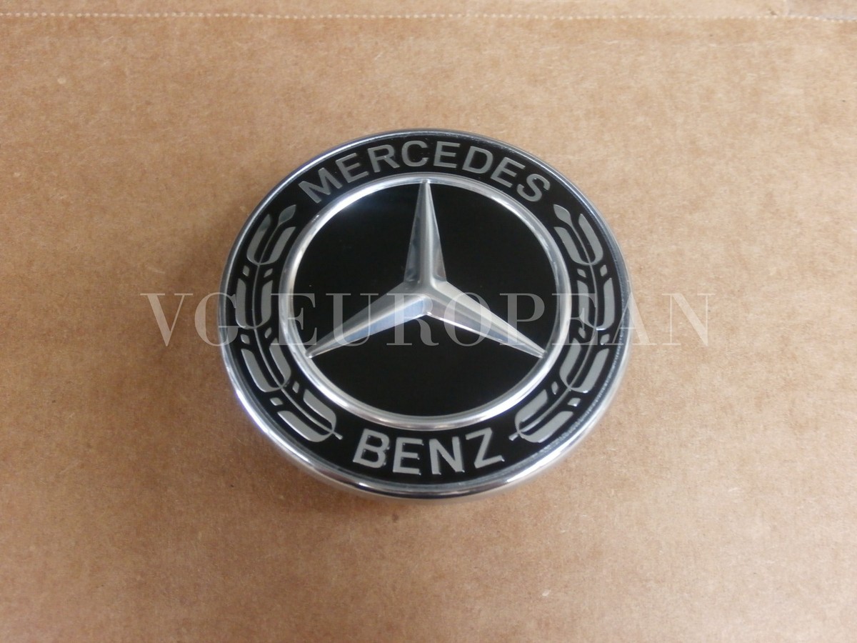 Mercedes-Benz S C E Class GENUINE Flat Hood Emblem Black W212 W204