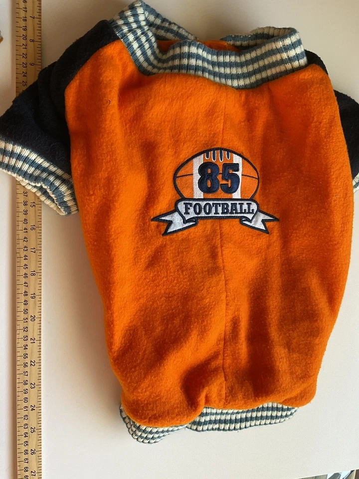 Ropa para perros mascotas chaleco grande chaqueta de compañía naranja cálido 85 fútbol *ENVÍO GRATUITO Foto 2 de 3