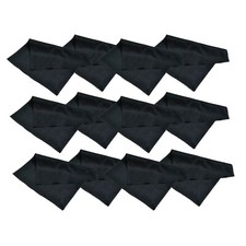 12 ct Microfiber Black Cleaning Cloth Wipe Glasses Sunglass Optical Lens 6" x 7"