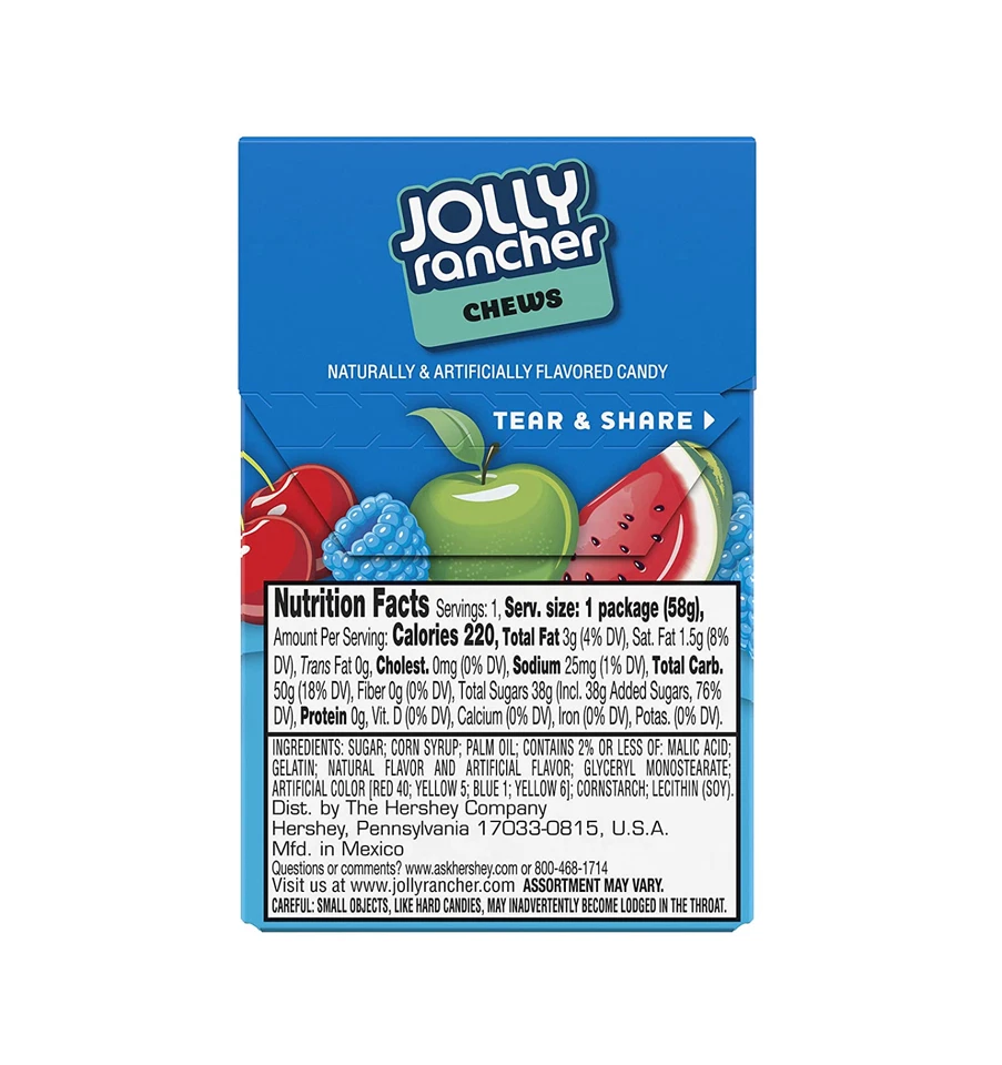 Caramelos masticables Jolly Rancher, sabores surtidos a granel, 2,06 onzas (paquete de 12) Foto 3 de 4
