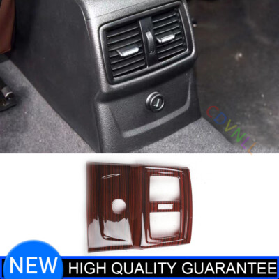 Inner Back Row Air Outlet Vent Frame Trim 1* Fit For BMW X1 2016-2018 Wood Grain