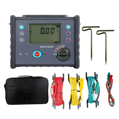 Digltal Ground Resistance Tester Earth Resistance Mester 0.01～600V 0.01Ω～3000Ω