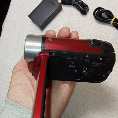 Canon LEGRIA FS306e, PAL, Digital Camcorder-Red, tested, charger, memory card - Picture 12 of 14