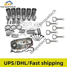 Rebuild Kit+6pcs Connecting Rod for Isuzu 6HE1 6HE1T Engine Truck FSR600 FSR500