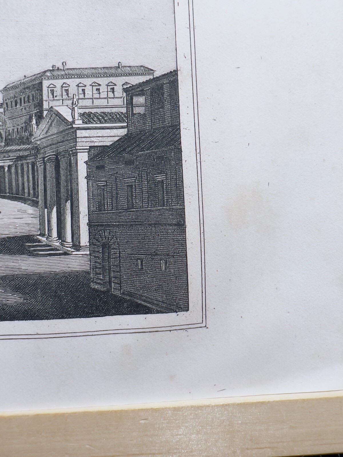 Antique Steel Engraving 1850 Italy Rome St Pietro Art Print Poster Pictures