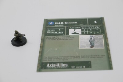 Axis & Allies Set 2 II BAR Gunner 20/45