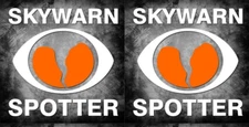SkyWarn Spotter 2 Pack 5" Vinyl Decals Storm Chaser SkyWarn, emergency Car truck