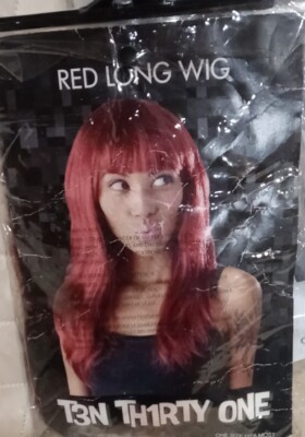 Hot Topic Long Red Wig by Ten Thirty One Costume Company New in bag