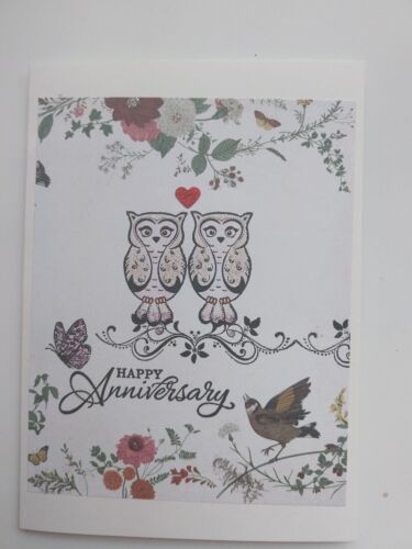 Happy Anniversary Owls Card - Picture 1 of 2