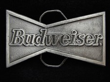 PB05160 NOS VINTAGE 1992 BUDWEISER ANHEUSER-BUSCH BREWING BEER BELT BUCKLE