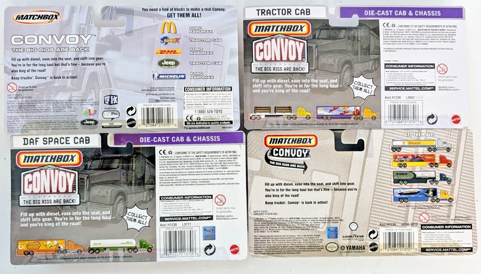 Matchbox Convoys Tractor Cab Space Cab Ford Aeromax 2005-2006 Lot Of 4 - Image 2 of 3
