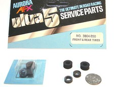 4pc 1977 Aurora AFX SpeedSteer Ultra5 TIRES Service Part 3804 Fit AFX 8720 Too