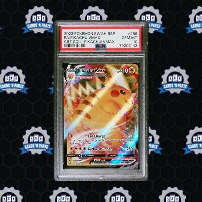 Pikachu VMAX SWSH286 + V SWSH285 FULL ART HOLO Promo (2x Pokemon