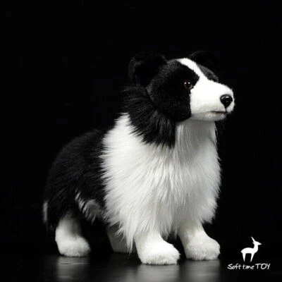 Niedlich Border Collie Plüsch Spielzeug weiches Stofftier Puppe Kinder Geschenk