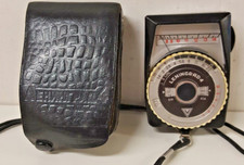 LENINGRAD 4 Photographic Light Meter Vintage  Leather Case Genuine 