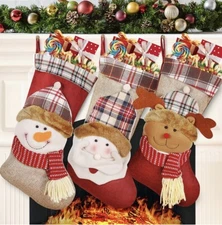 Dg-Direct Christmas Stockings, 3 Pack Big Xmas Stockings Decoration