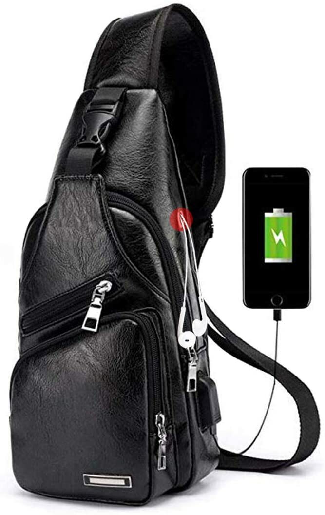 3192 Leather Backpack Purse Bundle with Sling Bag Crossbody Chest Bag Amazon.com: RAVUO Sling Bag for Women, Faux Leather  main image 3
