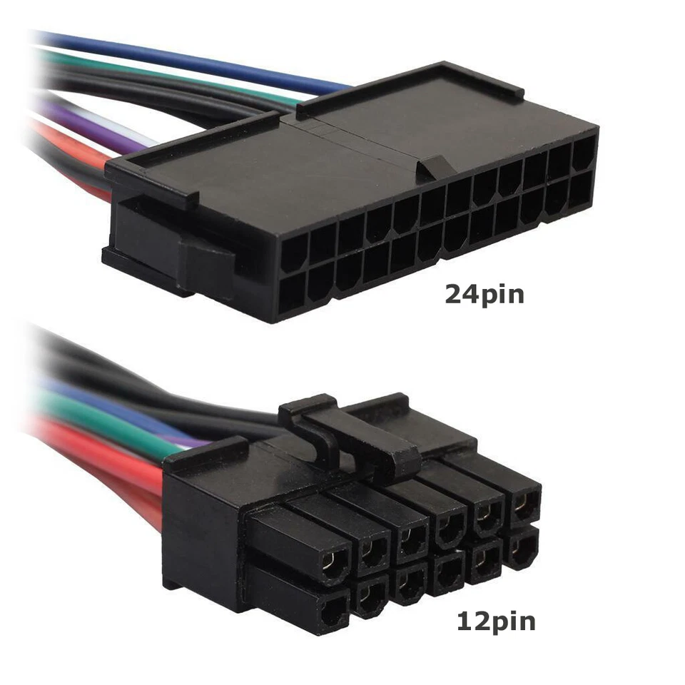 P00 Kabel Adapter 24pin auf 12pin Strom für ACER ATX Netzteil Mainboard 13,5cm - Bild 4 von 4