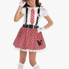 B03-Minnie mouse school girl halloween custome grils size L 10-12