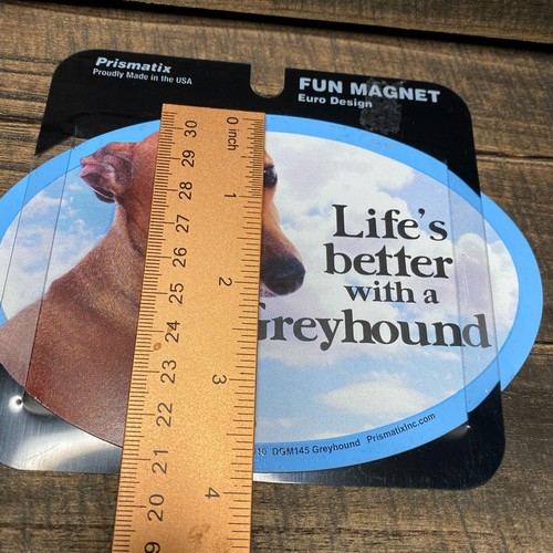 Oval Hunderasse Bild Auto Magnet Life's Better mit einem Windhund Aufkleber 6 Zoll x 4 - Bild 8 von 8