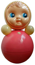 Roly-poly doll BIG Nevalyashka toy tumbler USSR Soviet Vintage Musical 40 cm