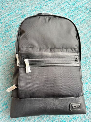 Brand New w/ tag Calvin Klein Classic Stylish Backpack, leather+nylon - Picture 4 of 8