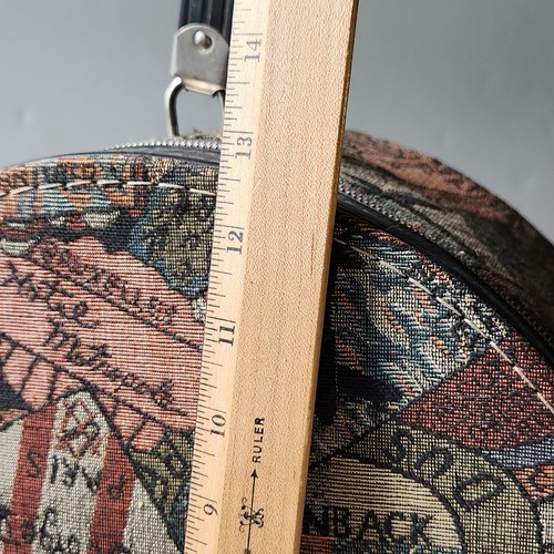 Vintage Munro Zip-O-Niter. Carry-All. Runde Gobelin Reisetasche Koffer - Bild 7 von 15