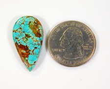 Natural Kingman Turquoise Pear Shape Cabochon Gemstone 12.80 Ct D0 183