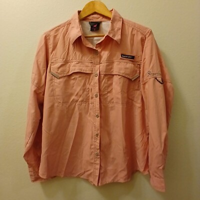 Women s Soft Pink Little Donkey Andy Button Up Shirt Size Med, POWER DRY, Vented