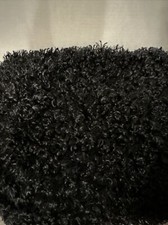 Black Plush 1" Long Pile Faux Fur Fabric 45" x 72 Fashion Craft D cor Very Soft