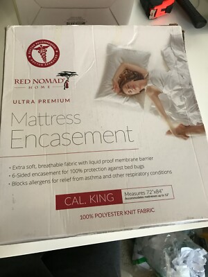 Red Nomad Waterproof Zippered Encasement Medical Grade Bed Bug Proof & Allergy R