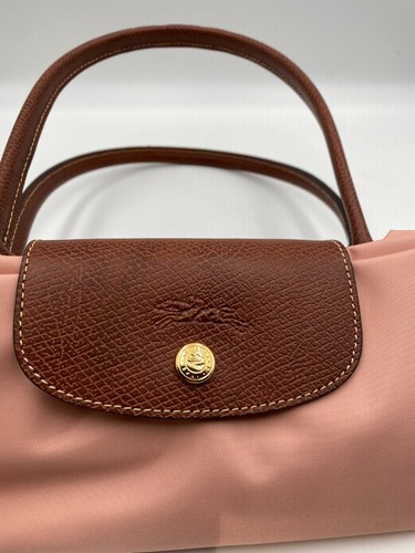 NWT Authentic LONGCHAMP LE PLIAGE 2605 NYLON TOTE BAG SMALL Sakura PINK - Picture 5 of 5