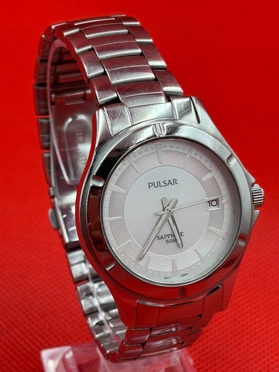 Pulsar VX42 - X354 men`s quartz watch stainless steel sapphire