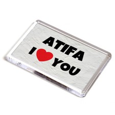 FRIDGE MAGNET - Atifa - I Love You - Name Gift