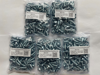 #ad 500 License Plate Screws for American Cars #14 X 3 4quot; Slotted Phillips #2121 $43.99