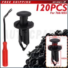 100-Piece Black Nylon Fender Clips & Rivets For Suzuki King Quad ATVs (250-750 Models)