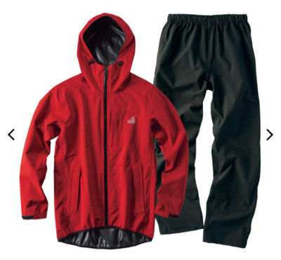 Rain Suit Stretch Perfect Red Pocketable Workman AEGIS All Seasons Fashion Japan