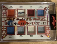2021 Leaf 8 Wonders Game Used Jersey Relic /6! Brett, Murray, Evans, Carew, Rose