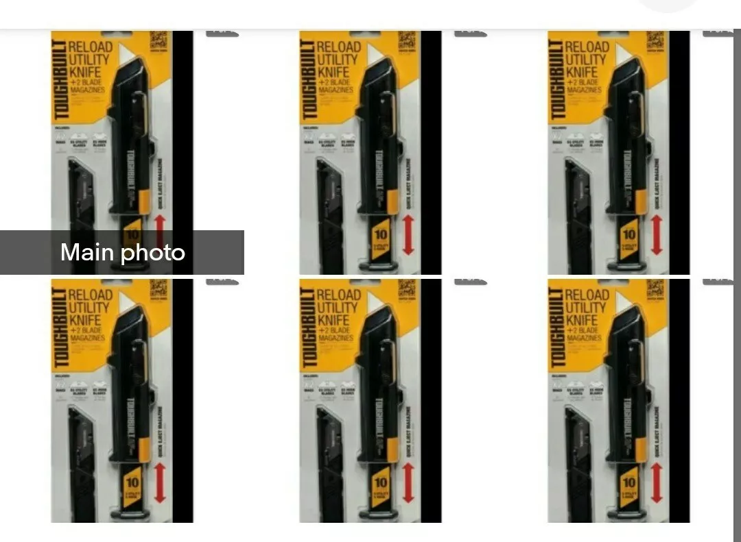 6 Pk TOUGHBUILT Reload Utility Knife Retractable 2 Magazines (Mags)  TB-H4S2-03