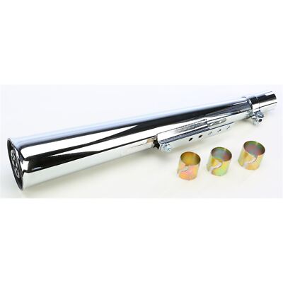 2FastMoto 24'' Chrome Upswept Left Side Megaphone Muffler Cafe Racer 2fm-80-84015