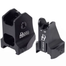 Aluminium Flip-up Low Profile Sight Folding Iron Sights Front & Rear Sight Set