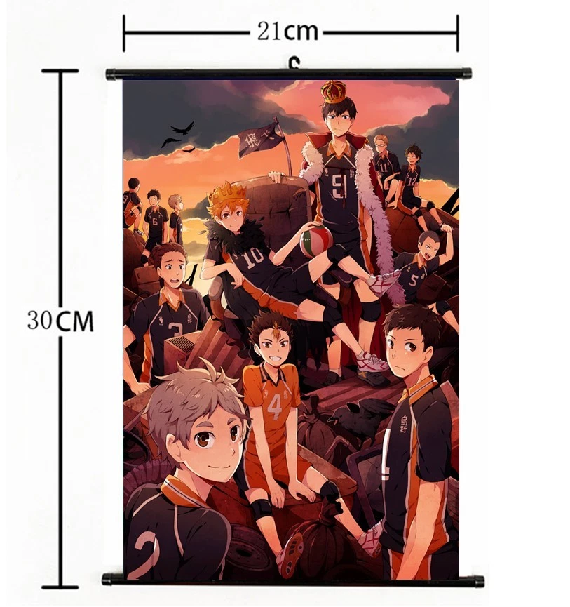 Anime Haikyuu high school vôlei Parede Poster Scroll Home Decor Cosplay 1082