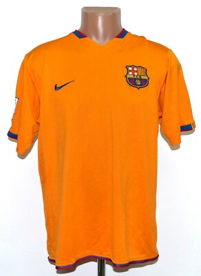 BARCELONA SPANIEN 2006/2007 AUSWÄRTS FUSSBALLTRIKOT NIKE GRÖSSE L