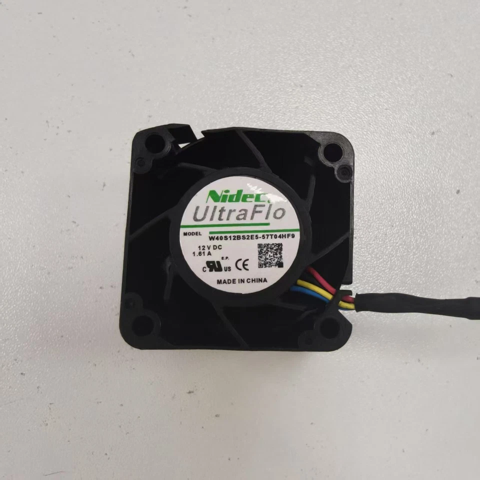 NIDEC W40S12BS2E5-57T04HF9 PWM Cooling Fan DC12V 1.61A 40*40*28MM 4CM 4Pin - Image 2 of 2