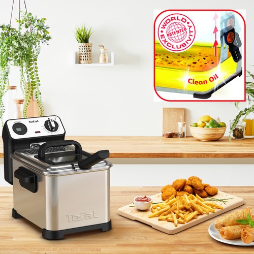 TEFAL Fritteuse Filtra Pro FR5111 3 Liter Öl Edelstahl für 800 g Pommes silber - Bild 6 von 12