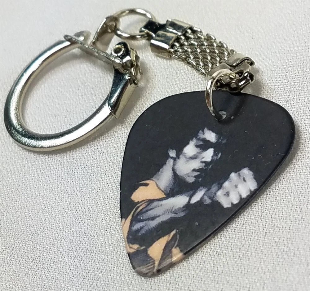 Bruce Lee Punch Guitar Pick Keychain