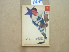 VINTAGE HOCKEY CARD 1954 PARKHURST TIM HORTON TORONTO MAPLE LEAF NO107