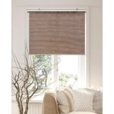 CHICOLOGY SnapNGlide Cordless Roller Shade Felton Truffle Natural Woven 27 x 72